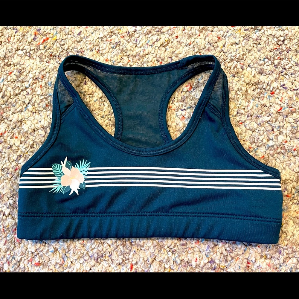 Girls Old Navy Green Sports Bra size 6-7 S